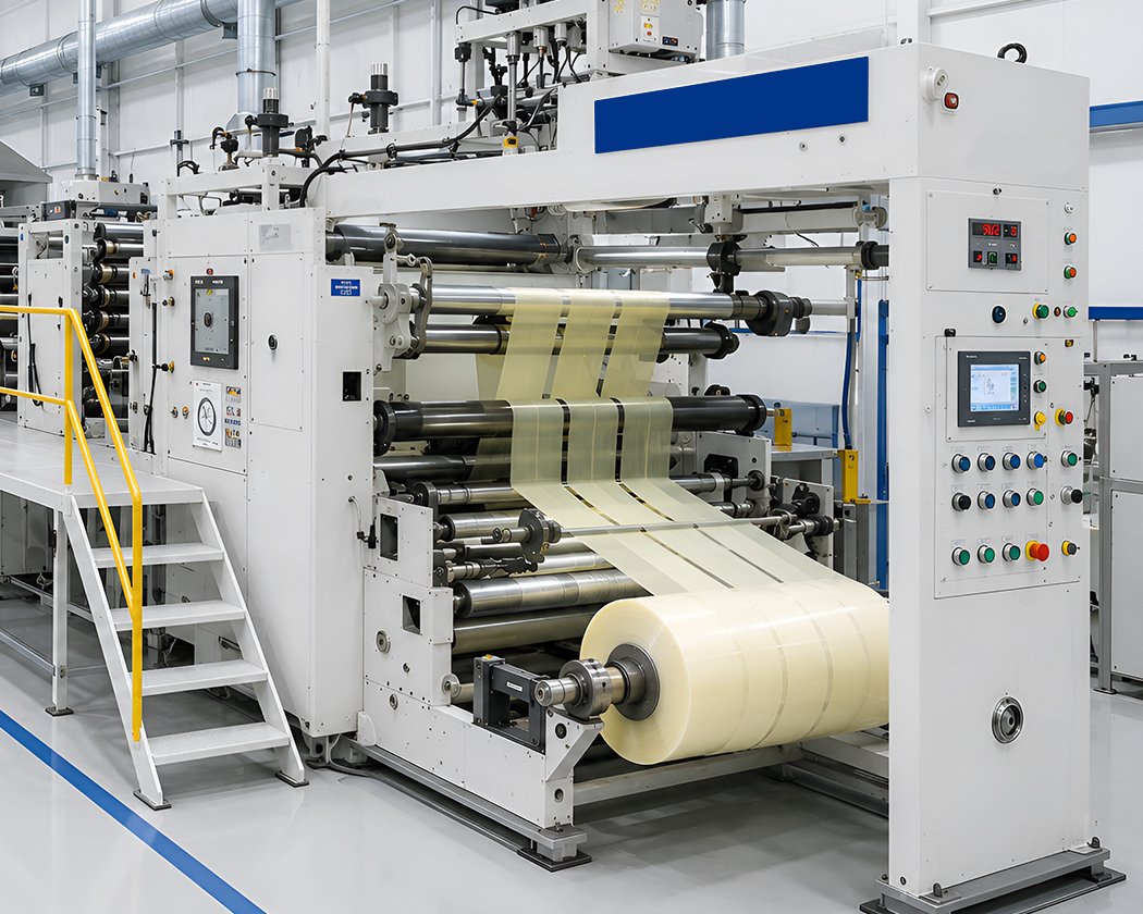 Adhesive coating line at the Petra Adhesive plant in Morbi